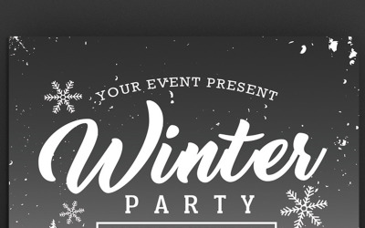 Winter Party Flyer - huisstijl sjabloon