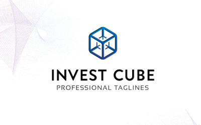 Investeer kubus Logo sjabloon