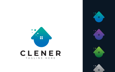 Шаблон логотипа Clener