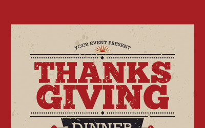 Thanksgiving Dinner Flyer - mall för företagsidentitet