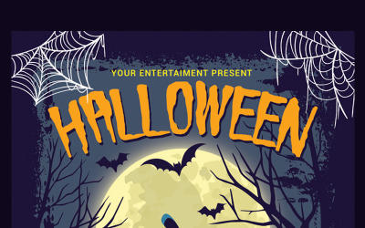 Ulotka Halloween Party - Szablon tożsamości korporacyjnej