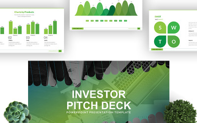 Investor Pitch Deck PowerPoint sablon