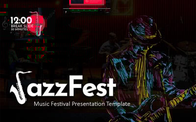 Modèle PowerPoint de festival de musique JazzFest