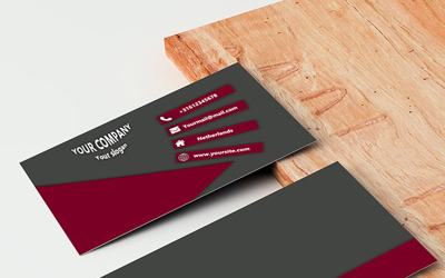 Red-grey Modern Businesscard - Corporate Identity Template