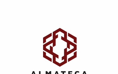 Almateca - Plantilla de logotipo hexagonal