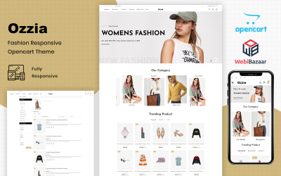 OpenCart Vorlage namens "Ozzia - Multipurpose Fashion Store" #88779