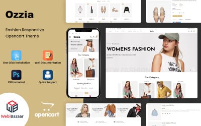 Ozzia - Çok Amaçlı Moda Mağazası OpenCart Şablonu