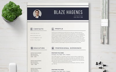 Melanine Fox Resume Template #88995 - TemplateMonster