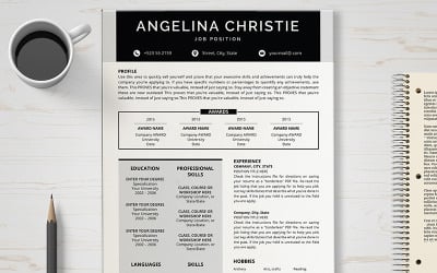 Plantilla de CV de Angelina Christie