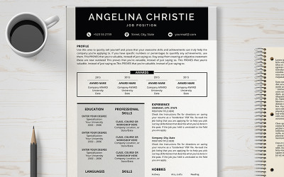 Szablon CV Angeliny Christie