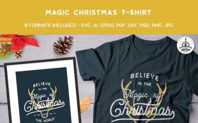 Geloof in de magie van Kerstmis - T-shirtontwerp