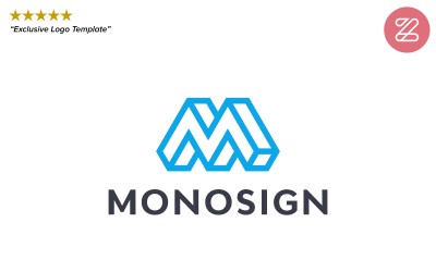 INITIAL LETTER M - MONOSIGN Logo Template