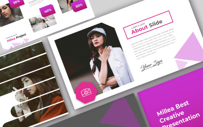 Millea Yaratıcı PowerPoint şablonu