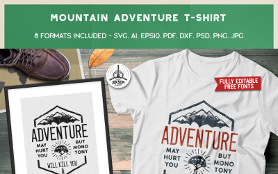 Mountain Adventure - póló kialakítás