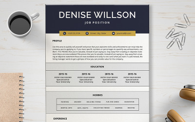 Plantilla de CV de Denise Willson