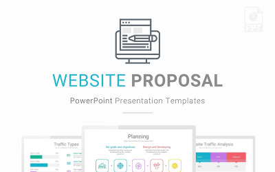 Szablon prezentacji propozycji strony internetowej PowerPoint