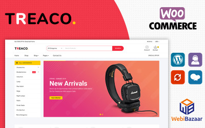 Treaco - Elektronisches Mehrzweckgeschäft WooCommerce Theme