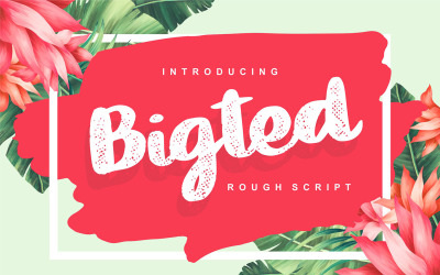 Bigted | Ruw cursief lettertype