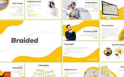 Braided PowerPoint template