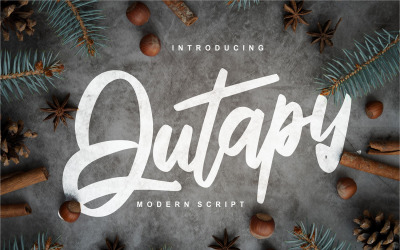 Qutapy | Moderní kurzíva písmo