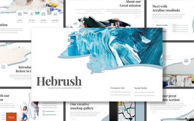 Hebrush PowerPoint template