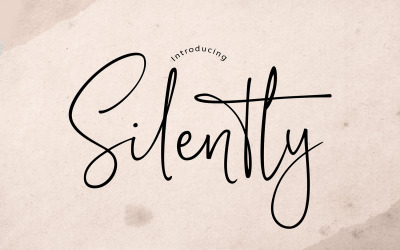 Silenciosamente | Fuente cursiva de escritura a mano
