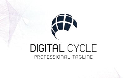 Sjabloon met logo voor digitale cyclus