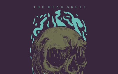The Head Skull - T-shirt Design