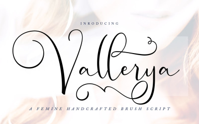 Vallerya | Ručně psané štětec Cursive písmo