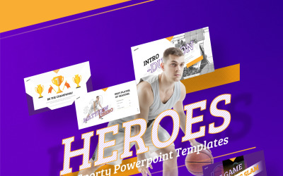 Heroes Creative Sport Presentation Шаблон PowerPoint