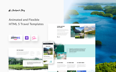 Responsive Backpack Story - Online Travel Agency Web Sitesi #89231
