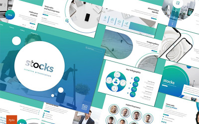 Stocks PowerPoint sablon