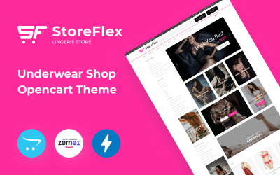 StoreFlex Шаблон веб-сайту для нижньої білизни для магазину білизни OpenCart
