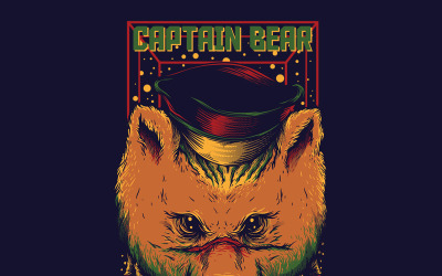Captain Bear - T-shirt Design