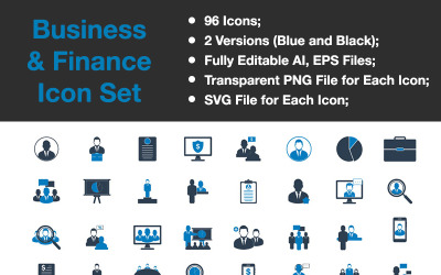 Icon-Sammlungen Vorlage namens "Business & Finance - Premium Vector" #89335