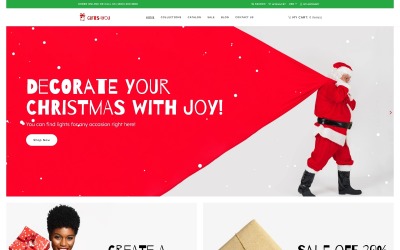 Obchod s vánočními dárky Shopify Theme