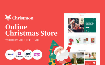 Template WooCommerce Responsive #89308 "Christmon - Christmas Handicraft eCommerce Website"