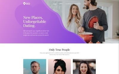 GO - Многостраничный элегантный шаблон Joomla для знакомств