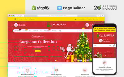 "Callisters Gift Store" Responsive Shopify Thema №89584