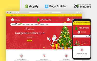 "Callisters Gift Store" 响应式Shopify模板 #89584