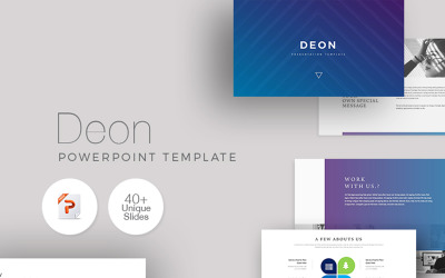 Deon Minimal Clean Szablon PowerPoint