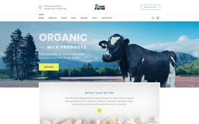 Milk Farm - Modello di sito Web di Dairy Farm
