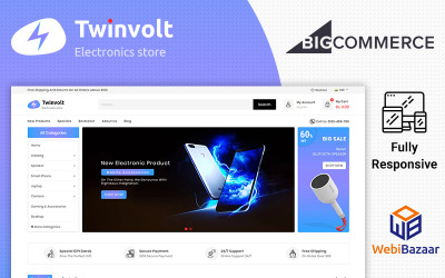 Responsivt Twinvolt - Multipurpose Stencil BigCommerce Theme #89586