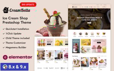 CreamBella - Tema responsivo para PrestaShop de heladerías