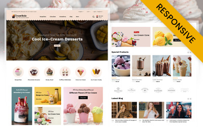CreamBella - Tema de PrestaShop de Heladería