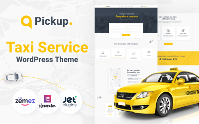 Pickup - Thème WordPress pour un service de taxi rapide et fiable