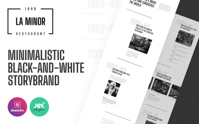 La Minor - Minimalistický černobílý Storybrand WordPress motiv