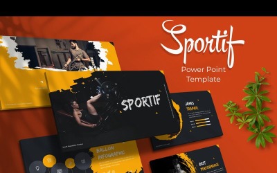 Sportif PowerPoint-mall