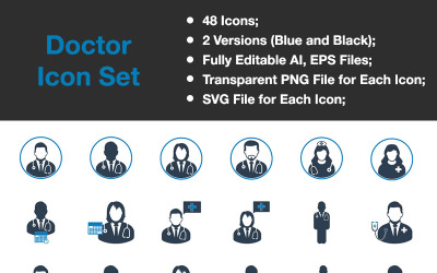 Icon-Sammlungen Vorlage namens "Doctor - Premium Vector" #89860