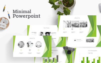 Minimal presentations PowerPoint-mall